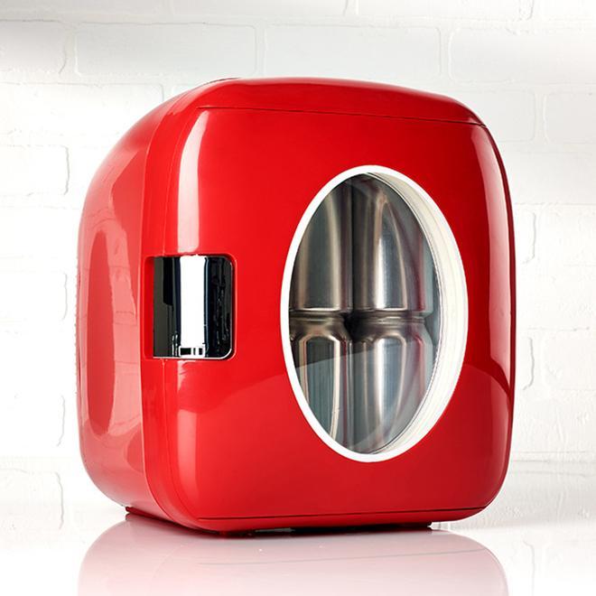 Compact Retro Fridge - Red - [12 In X 11 In X 12 In]