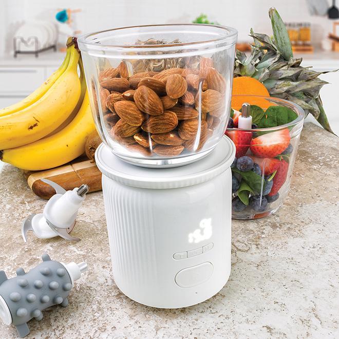Cordless Food Chopper with Scale - White - [4.75 In X 4.75 In X 8.5 In]