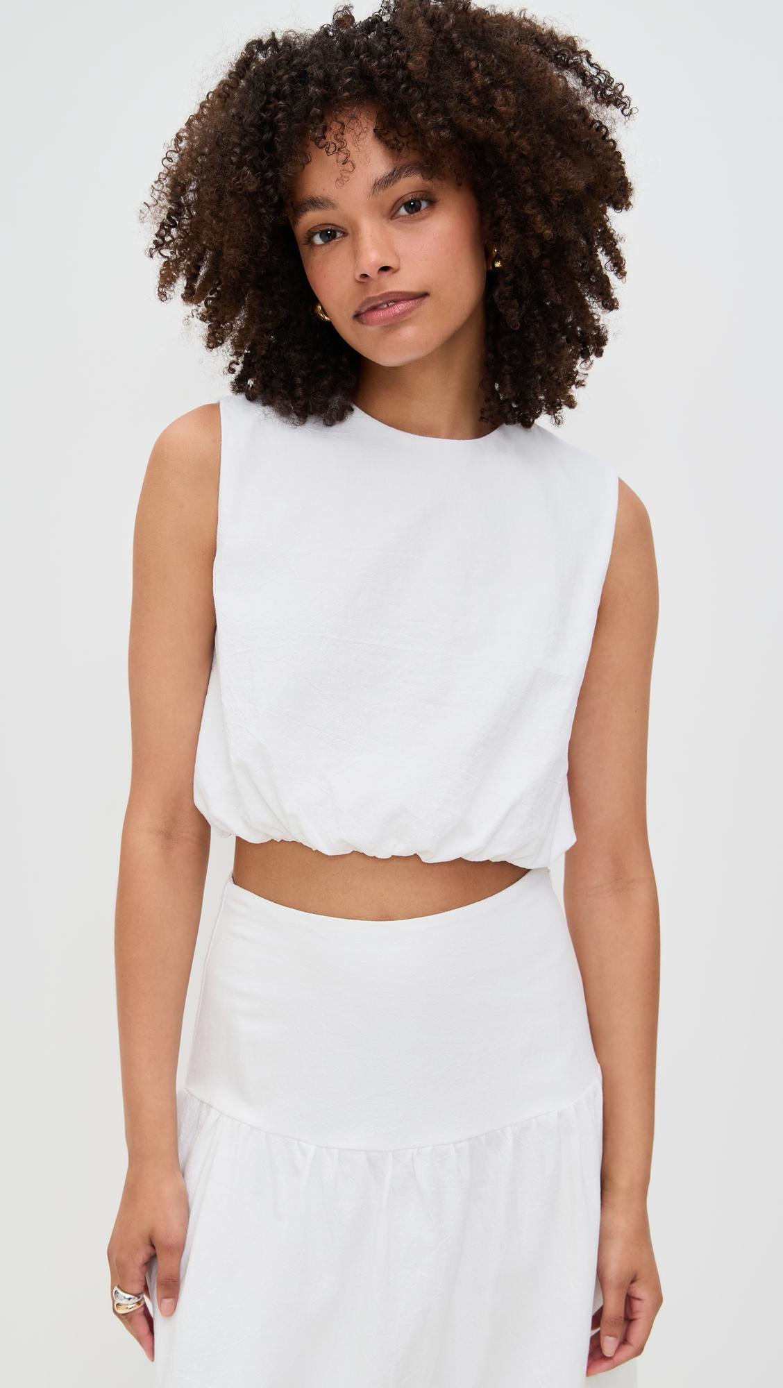 4th and Reckless Selene Top - White - [M]