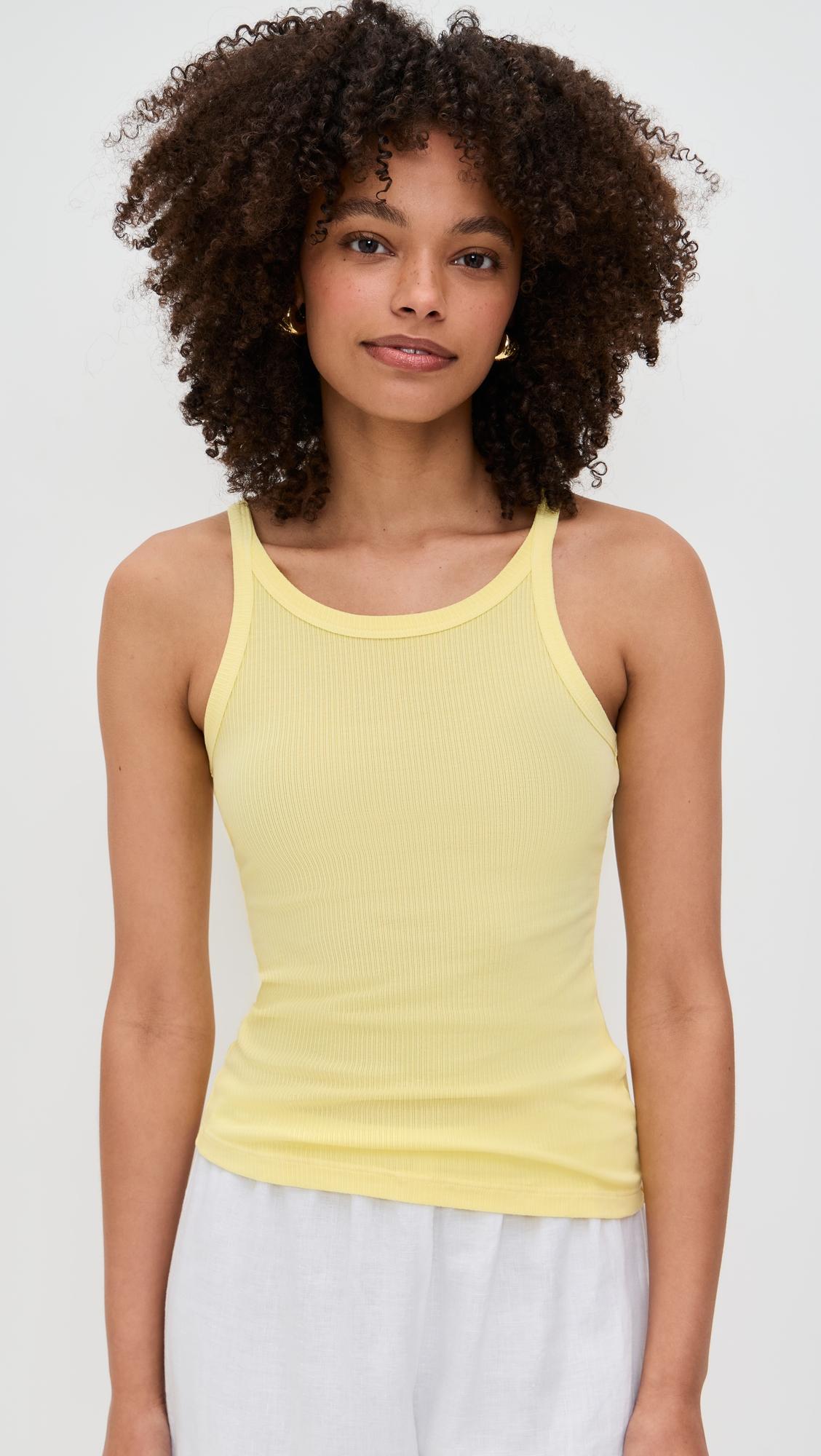 James Perse Ribbed Cami Tank - Yellow Cake - [M]