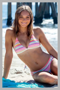 BLISS BAY ~ Reversible 2-Piece Triangle Top + Tri-Band Bottoms | M<br><span style='text-align: center;'>$69.95 chanceloves.com</span>