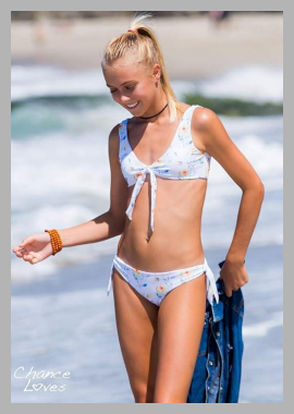 Chance Loves Seashore Meadows Bikini Set for Tween and Teen Girls White Yellow<br><span style='text-align: center;'>$57.95 chanceloves.com</span>