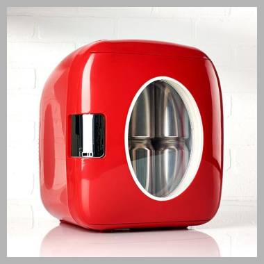 Compact Retro Fridge - Red - [12 In X 11 In X 12 In]<br><span style='text-align: center;'>$95.99 sharperimage.com</span>