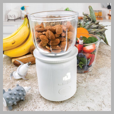 Cordless Food Chopper with Scale - White - [4.75 In X 4.75 In X 8.5 In]<br><span style='text-align: center;'>$103.99 sharperimage.com</span>