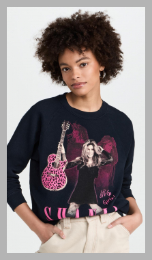 Daydreamer Shania Twain Leopard Guitar Vintage Sweatshirt<br><span style='text-align: center;'>$145 shopbop.com</span>