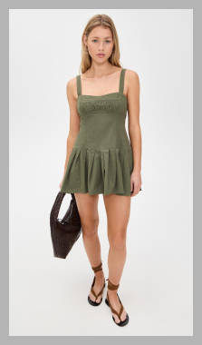 Free People Azasia Mini Dress - Crystal Kelp - [M]<br><span style='text-align: center;'>$78 shopbop.com</span>