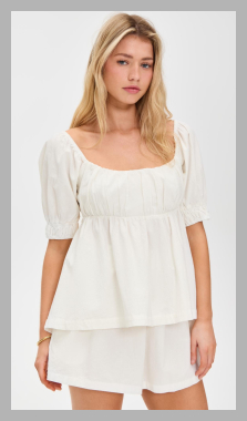 Free People Donnie Shorts Set - Optic White - [M]<br><span style='text-align: center;'>$78 shopbop.com</span>