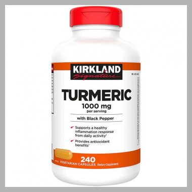 Kirkland Signature Turmeric, 1000 mg Per Serving, 240 Vegetarian Capsules | VitaSprings.com VitTurm<br><span style='text-align: center;'>$47.99 vitasprings.com</span>