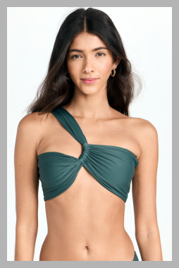 MIKOH Razo Bikini Top - Petrol - [M]<br><span style='text-align: center;'>$124 shopbop.com</span>