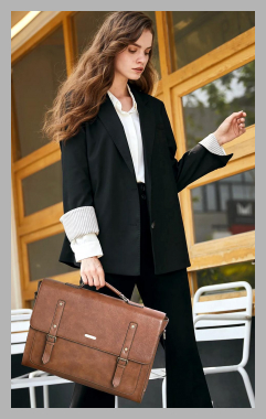 Marilyn British Style Ladies Leather Briefcase Messenger Bag<br><span style='text-align: center;'>$89.99 cluci.com</span>
