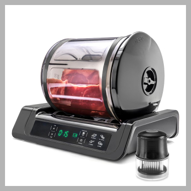 15 Minute Vacuum Marinator<br><span style='text-align: center;'>$159.99 sharperimage.com</span>