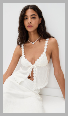 Peixoto Sienna Top - White Lotus - [M]<br><span style='text-align: center;'>$88 shopbop.com</span>