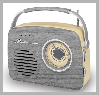 Retro AM/FM Radio with Bluetooth - Grey - [One Size]<br><span style='text-align: center;'>$47.99 sharperimage.com</span>