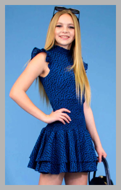 SELENA High Neck Smock Ruffle Dress [Blue]<br><span style='text-align: center;'>$68 missbehavegirls.com</span>