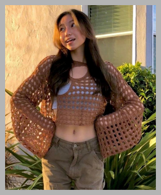 Sosana - Cut-Out Crochet Crop Knit Top | YesStyle<br><span style='text-align: center;'>$15.64 yesstyle.com</span>