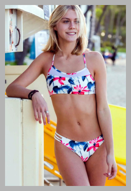 Tween and Teen Red Blue 2-Piece Bikini Swimsuit Set Size_S<br><span style='text-align: center;'>$59.95 chanceloves.com</span>