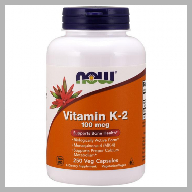 Vitamin K-2 100 mcg, 250 Veg Capsules, NOW Foods | VitaSprings.com VitK2<br><span style='text-align: center;'>$20.99 vitasprings.com</span>