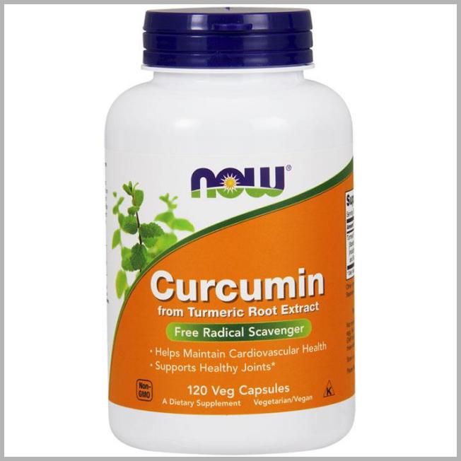 Curcumin Turmeric Extract Standardized Value Size 120 Vegetarian Capsules NOW Foods VitaSprings Dot com VitTurm