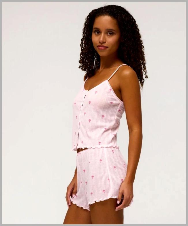 Honeydew Somewhere Sunny Cami Shortie Set Pink Salt Palms