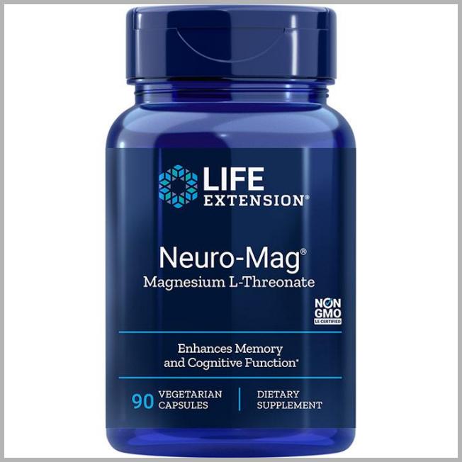 Neuro-Mag Magnesium L-Threonate Vegetarian Capsules Life Extension VitaSprings Dot com