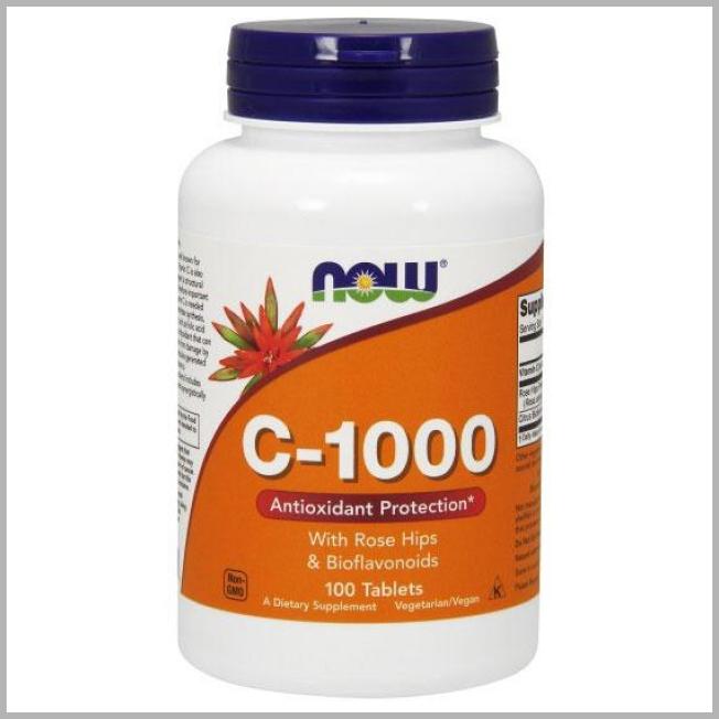 Vitamin C-1000 with Rose Hips 100 Tablets NOW Foods VitaSprings Dot com VitC