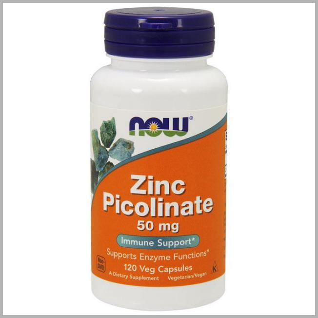 Zinc Picolinate 50mg 120 Caps NOW Foods VitaSprings Dot com VitZinc