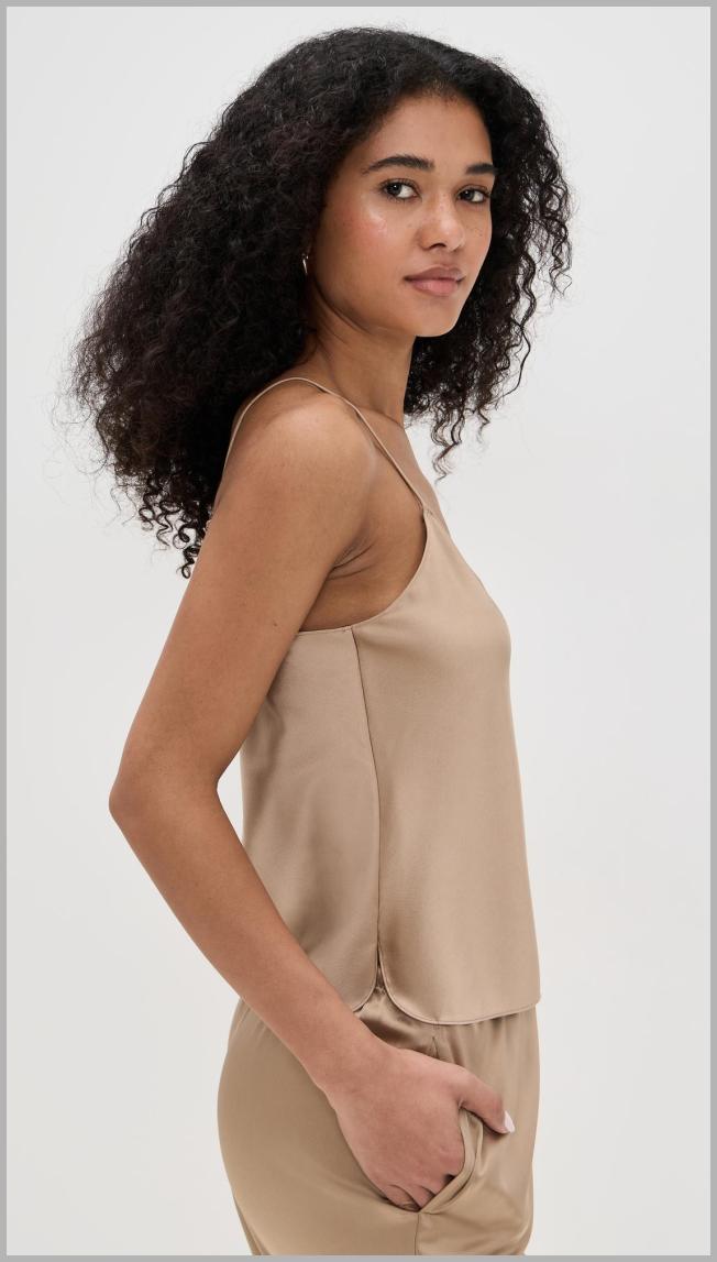 Éterne Mila Silk Camisole - Taupe - [M] Price Integrity Rank ( 0 )